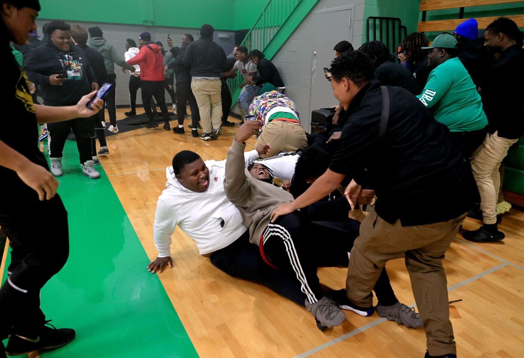 St. Mary's High School pep rally send off for football team